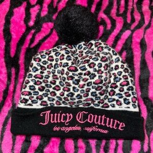 Juicy Couture Kids Leopard Print Beanie